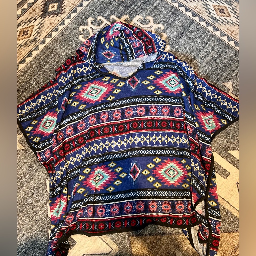 Belle Du Jour Multicolor Poncho